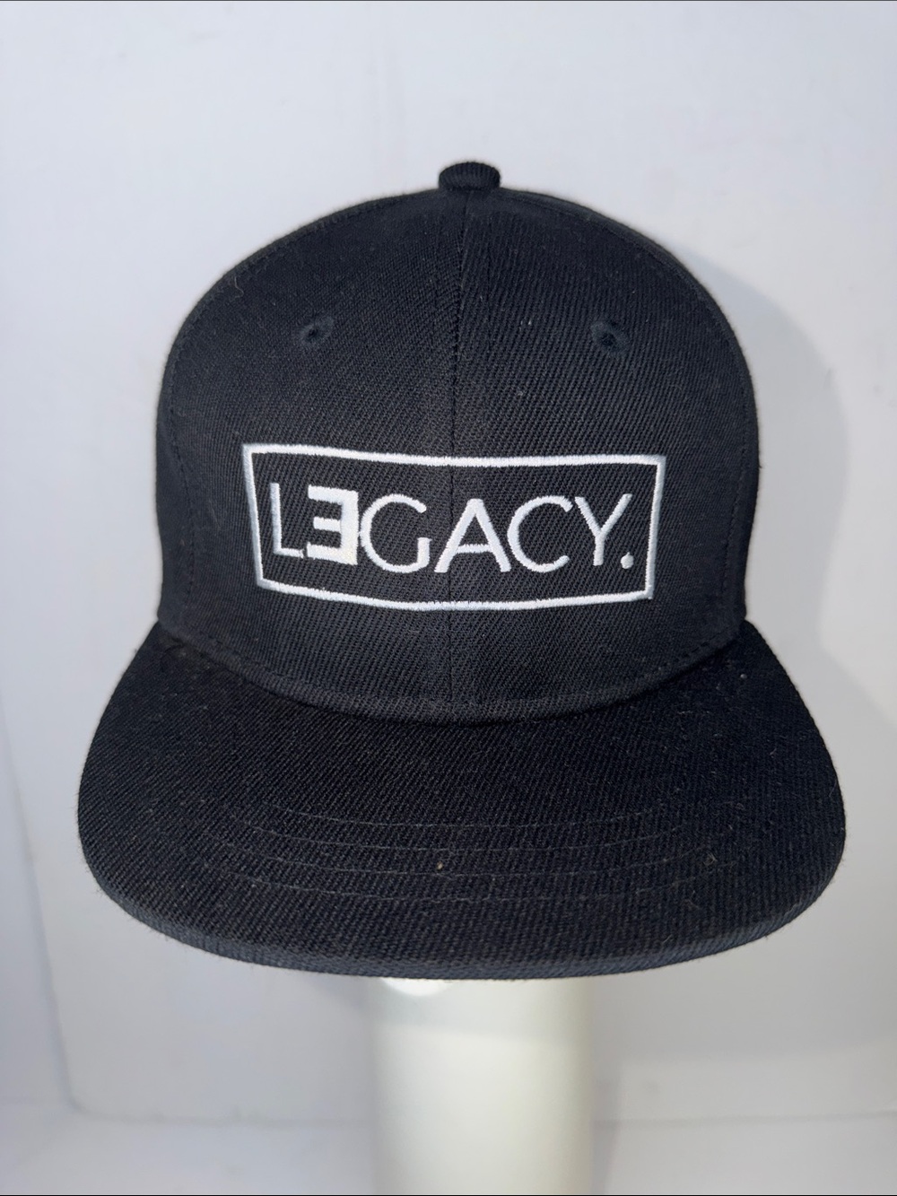 Legacy Black Snapback with White Box Logo
